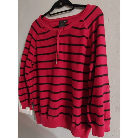 Grace Elements Sweater Tops Women XL, Striped ,long Sleeve, 100% Cotton. - Picture 9 of 12
